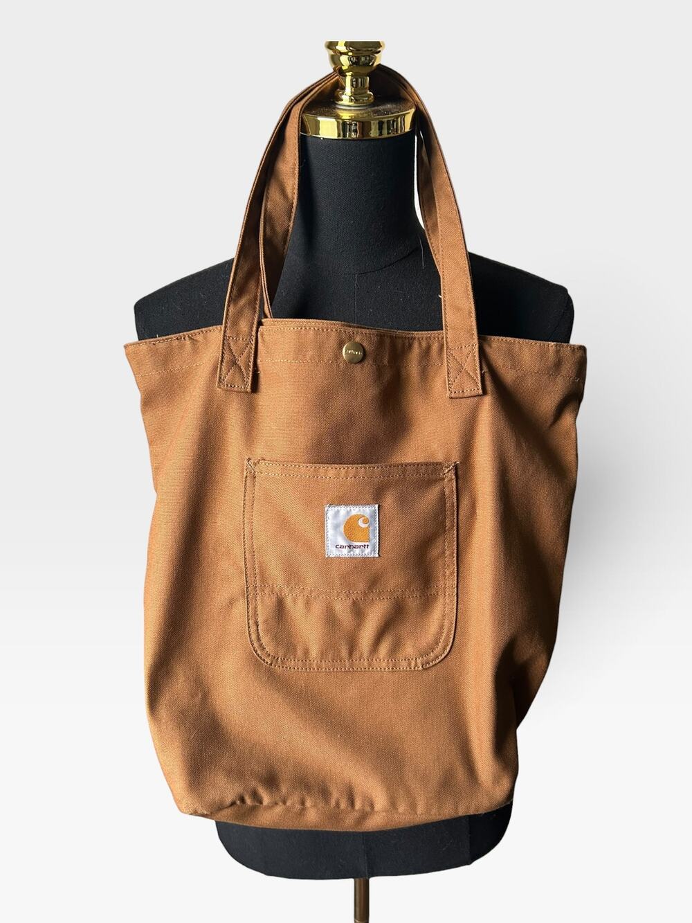 Carhartt Work in Progress Tote Bag Hamilton Brown– Snap Closure w/ Pocket
